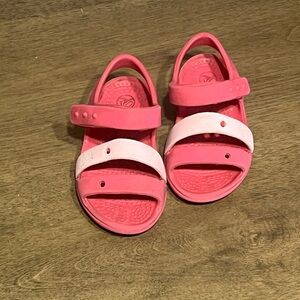 CROCS Kids Two-Tone Pink Sandals
